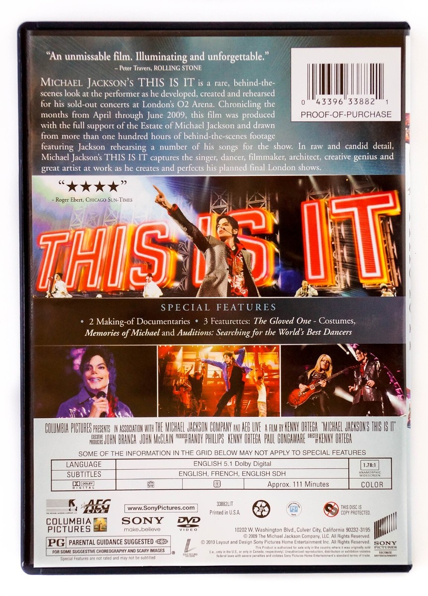 Michael Jackson's This Is It (DVD,2010) Behind the Scenes London's