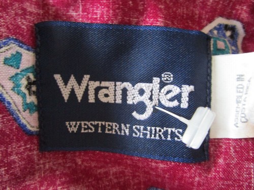 Wrangler Western Wear Button Up Southwest Muster Hemd Langarm Neu mit Etikett Herren XL - Bild 3 von 24