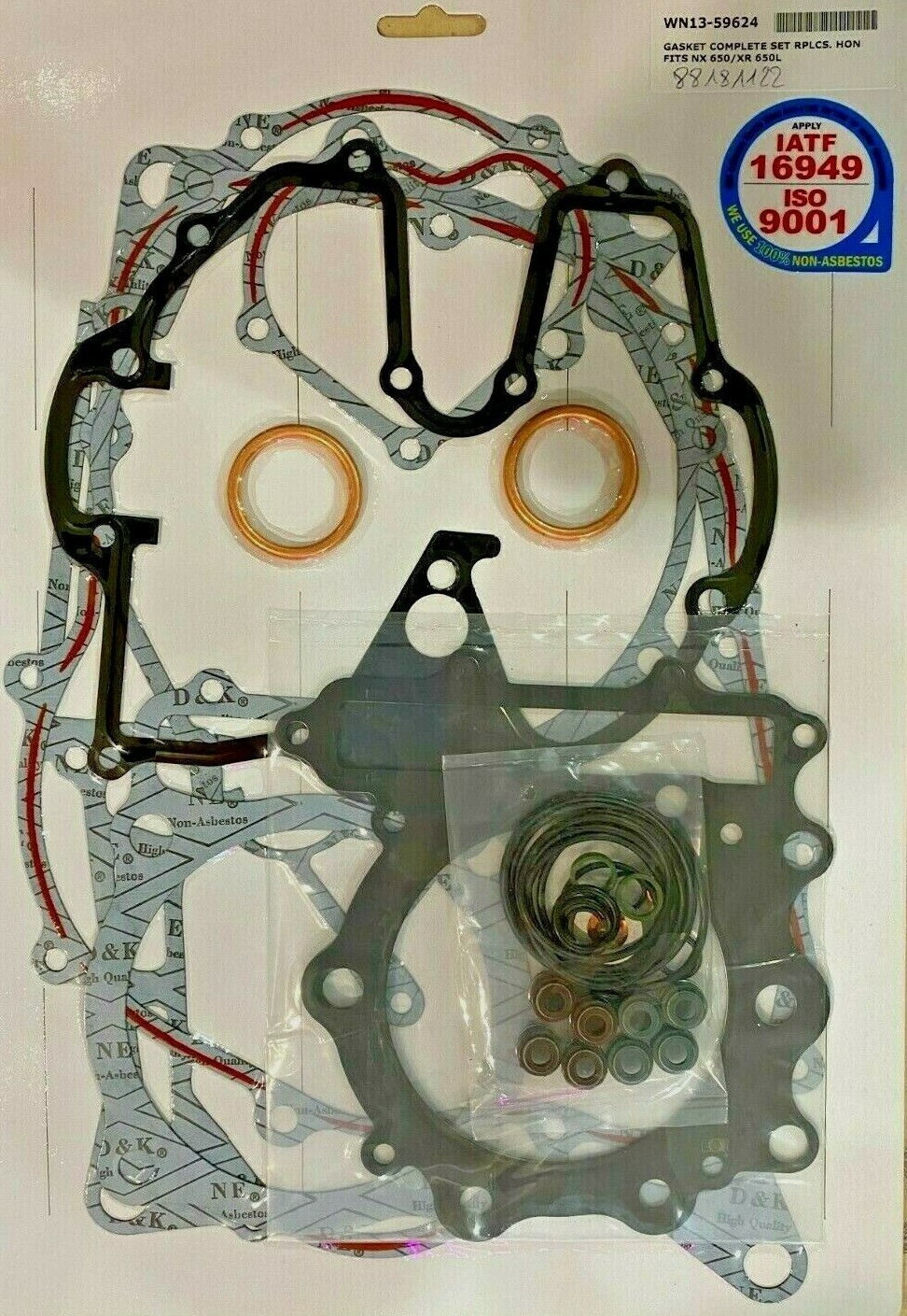 Joints moteur HONDA XR 650 L RD062 pour réparer les fuites d'huile internes