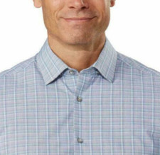 Calvin Klein Men  s 4-way Stretch Dress Shirt blue NWT