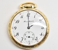 1907 Illinois 11 Jewel Open Face Gold FIlled Pocket Watch WATCH359