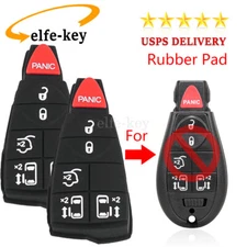 2 6B Car Key Fob Case Rubber Pad For Chrysler Town & Country Dodge Grand Caravan