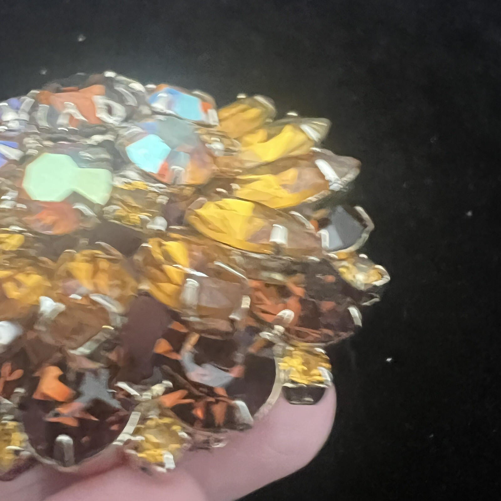 Beautiful Triple Layer Amber Colored Rhinestone B… - image 10
