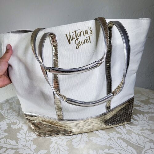 Victoria's Secret, Bags, Victorias Secret Fifth Avenue New York Travel Chain  Canvas Tote Bag