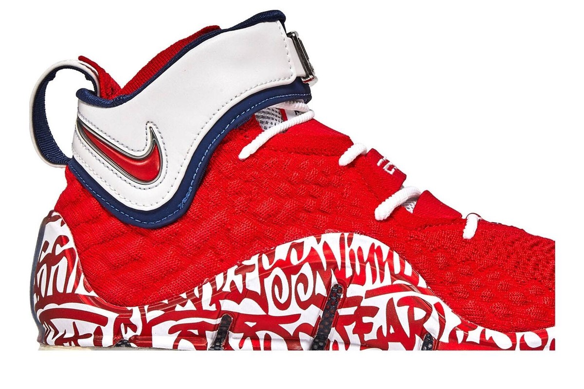 ③ NIKE Lebron 17 Graffiti Remix Red 26.5 LeBron 17 FP - Graffiti Remix