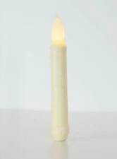 NEW Primitive CREAM TIMER TAPER CANDLE 6.5" LED Flicker Cottage Farmhouse