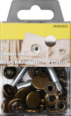 10 Anorak botón de chaqueta botón de presión latón antiguo 15 mm SIN ayuda de impacto metal - Imagen 1 de 1