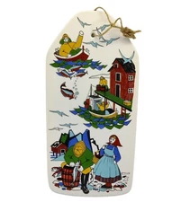 Norway Torskefiske Handpainted Silkscreen Gerd Design Wall Plaque