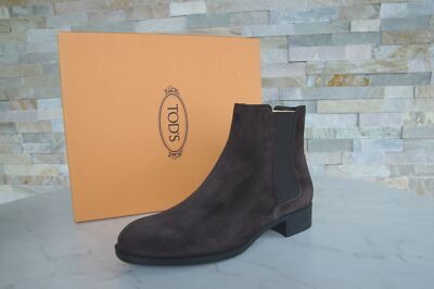 TOD'S 36,5 Stivaletti Chelsea Boots Marrone Scuro