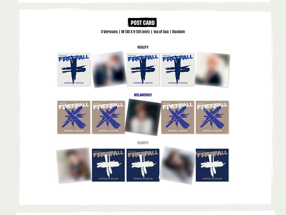 TXT Album THE NAME CHAPTER FREEFALL 3Ver SET CD+Book+P.Card+