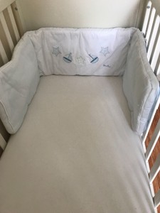 silver cross vintage blue bumper