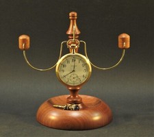 Pocket Watch Stand / Holder ..hand made 8 duka wood