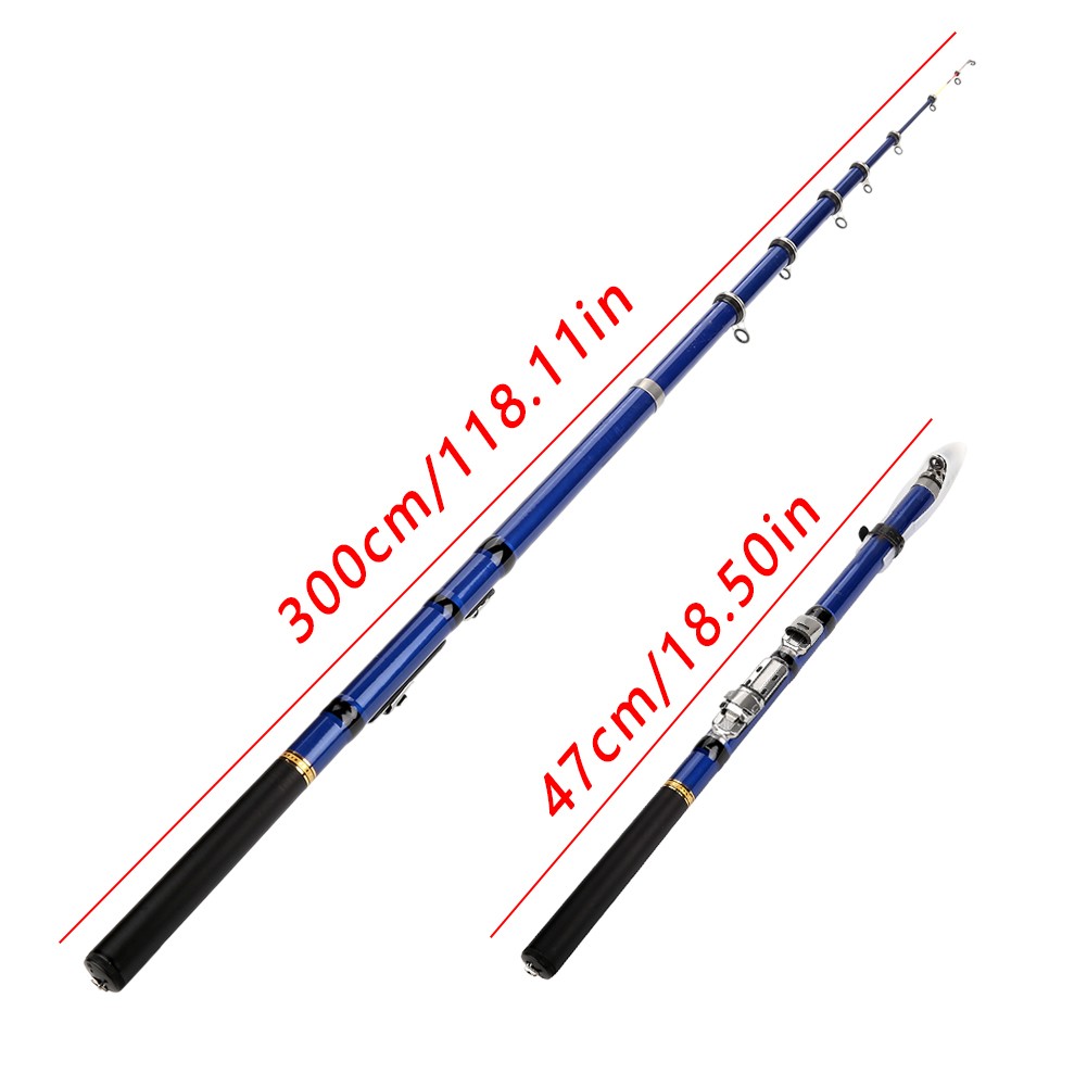 Mini Glass Fiber Telescopic Ultra Light Casting Rock Sea Fishing Rod Pole (3 KRI
