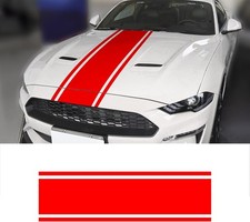 Hood Decals Sticker Universal Auto Racing Modified Body Stripes Vin Color: Red