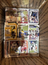 Medium Flat Rate Box of Football Cards Mixed Years Panini Topps Mostly Vets
