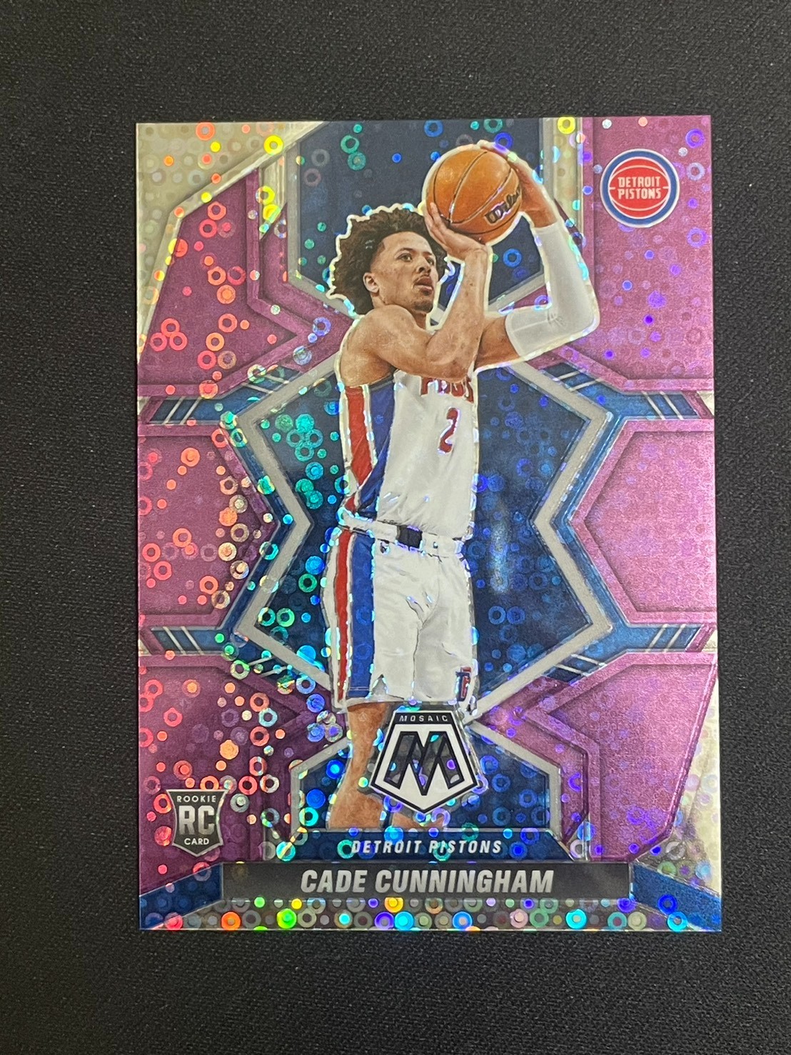 Cade Cunningham 2021-22 Panini Mosaic /50 RC Rookie Purple Fast Break #203