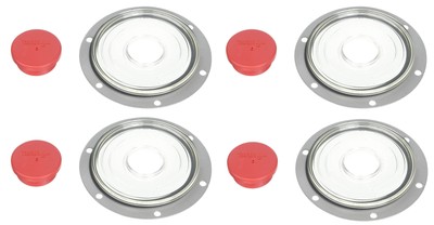 Set of 4 Semi Truck Hubcap Window Kit 3-1/2'' Diameter (Replaces Stemco 359-5995)