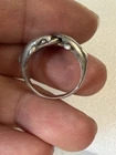 2.8g Vintage 925 Sterling Silver Double Twin Two Dolphin ring Size 6.5