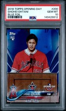 Shohei Ohtani 2018 Topps Opening Day Blue Foil RC PSA 10 #200 Los Angeles Angels