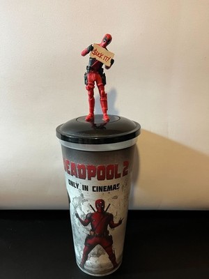 Deadpool Cinema Glas 2 Figuren Topper 3D Selten Marvel 2018