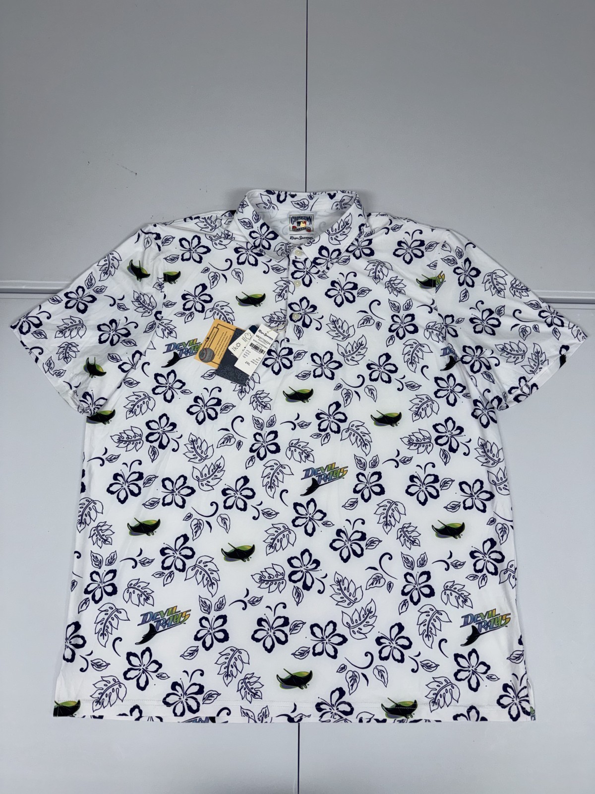 Reyn Spooner Tampa Bay Rays Hawaiian Shirt MLB Baseball Performance Men's 2XL