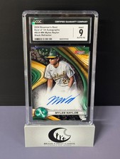 Myles Naylor (#/10 Black | Auto | On Card) -- 2024 Bowman’s Best | A's Rookie RC
