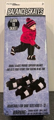 Future Stars Double Runner youth shoe sz 9 - 13 Ice Balance Skates Buckle Straps