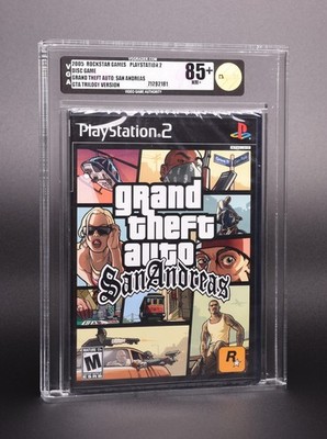 Grand Theft Auto San Andreas VGA 85+ NM+ PS2 PlayStation 2 GTA Trilogy Graded