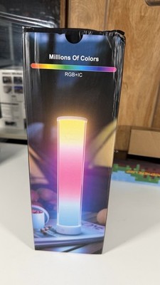 RGB+IC Color Changing LED Table Lamp, Multicolor, App Control, White, Corded