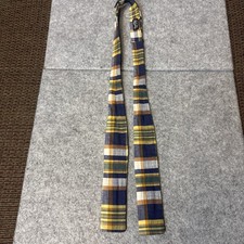 Robert Talbott Designer Cotton Plaid Adjustable 1.5" Bow Tie Mens Cream Purple