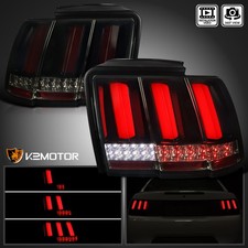 Fits 1999-2004 Ford Mustang Smoke Sequential Led Tail Lights Brake Lamps 99-04 Fits 1999-2004 Ford Mustang Smoke Sequential Led Tail Lights Brake Lamps 99-04