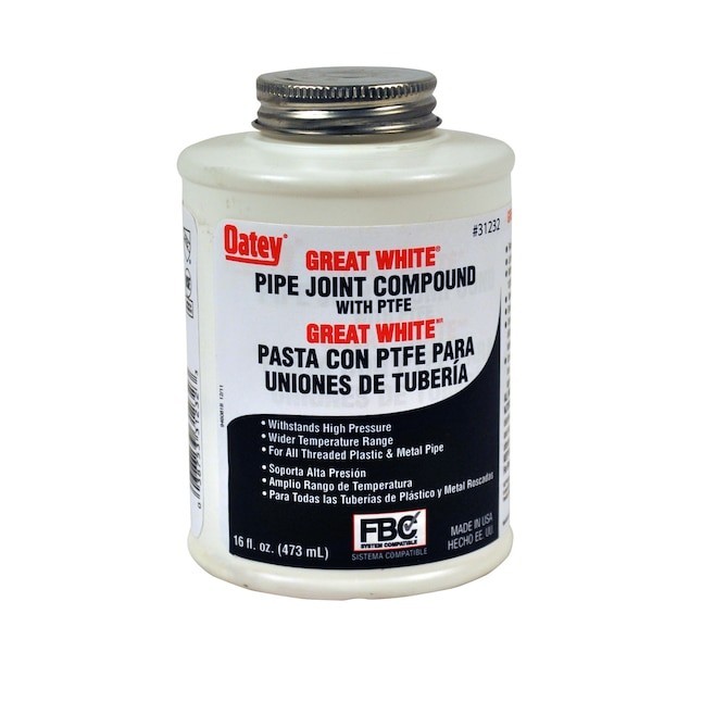 Oatey Great White Pipe Joint Compound with PTFE 16-Fluid Oz. Sealant