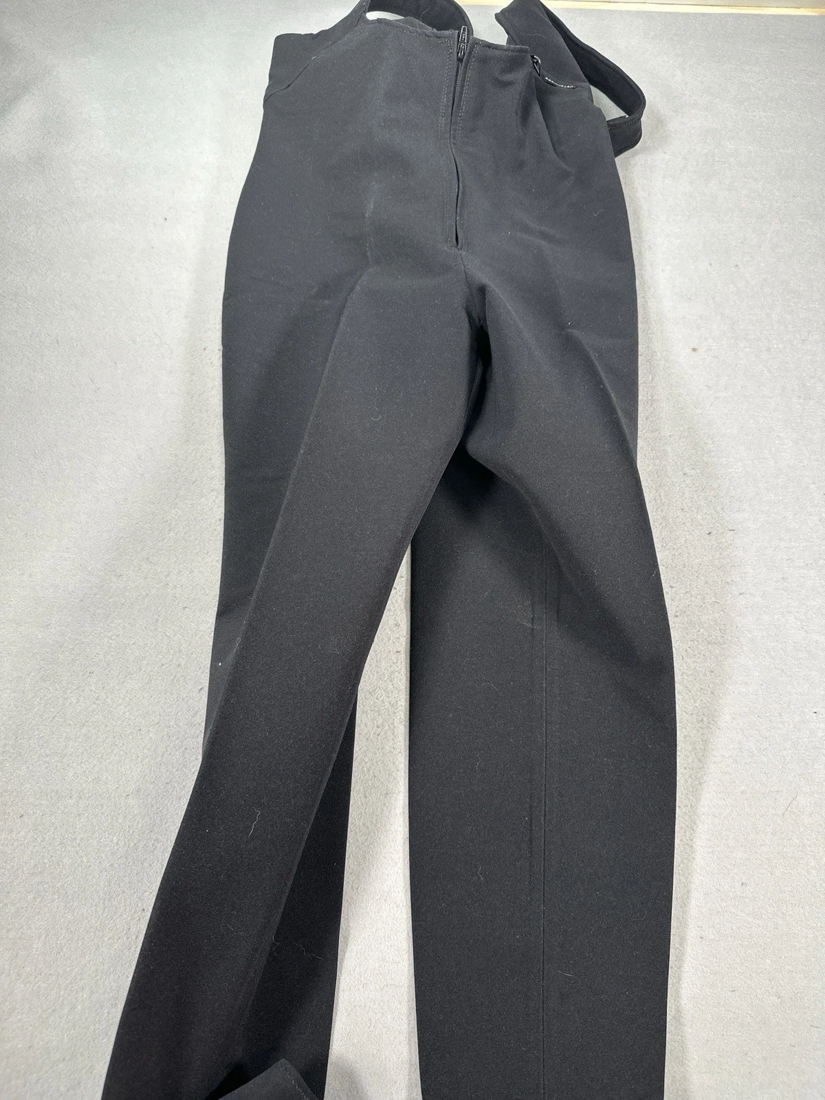 OBERMEYER Snow Bib with Stirrup Ski Pants Women's Sz 12 L Wool Blend Black