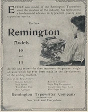 Magazine Ad - 1909 - Remington Typewriters - New York - Model No. 11 - (#2)