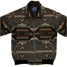 Pendelton High Grade Western Wear Aztec Mens Wool Jacket Small Lined