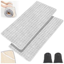 2 Pack Cot Mattress Topper Pad Quilted Foam Camping Single Soft Portable Slee...