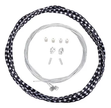 Basic Bicycle Brake Cable Kit for BMX/MTB - SILVER PRISM/BLACK CHECKERBOARD