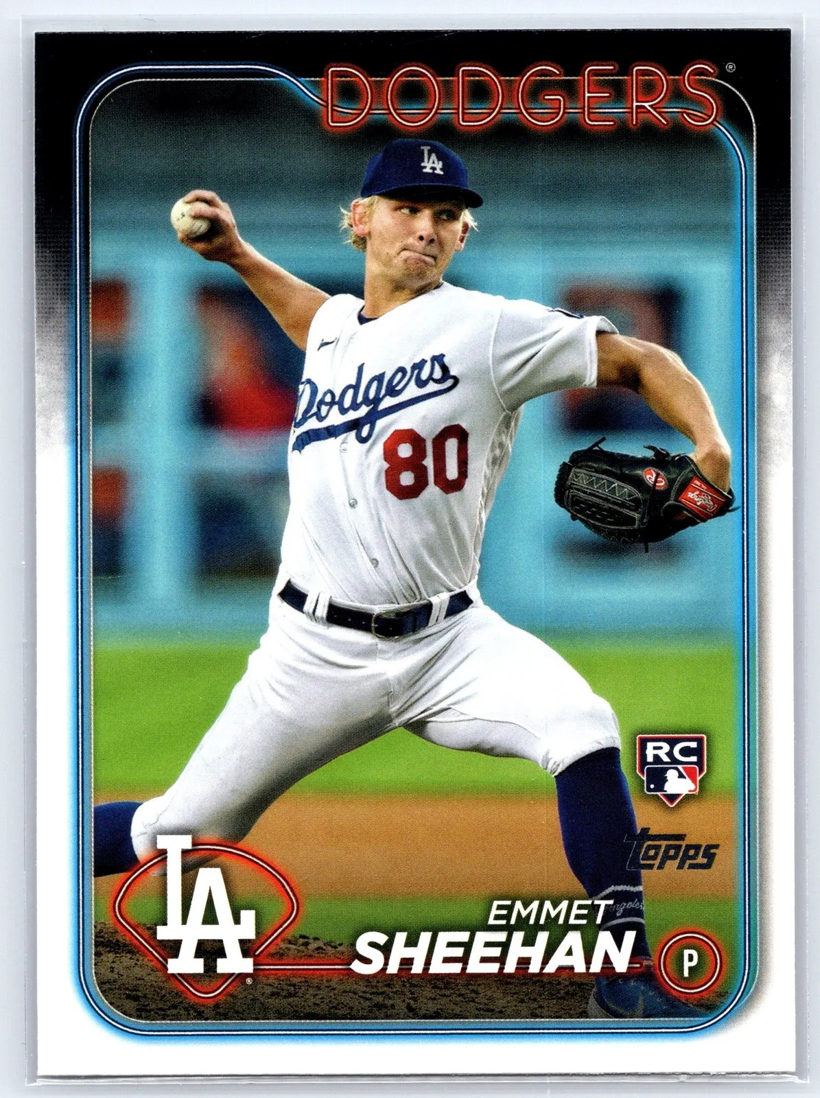 2024 Topps #283 Emmet Sheehan RC - Los Angeles Dodgers