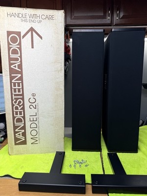 2X VANDERSTEEN MODEL 2Ce Speakers With OEM Stands Factory BOX Sound Look GREAT 