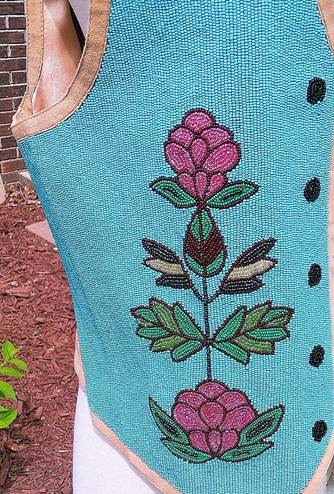 Colete Double D Ranch floresta turquesa floral totalmente frisado muito bom estado usado médio - Imagem 3 de 4