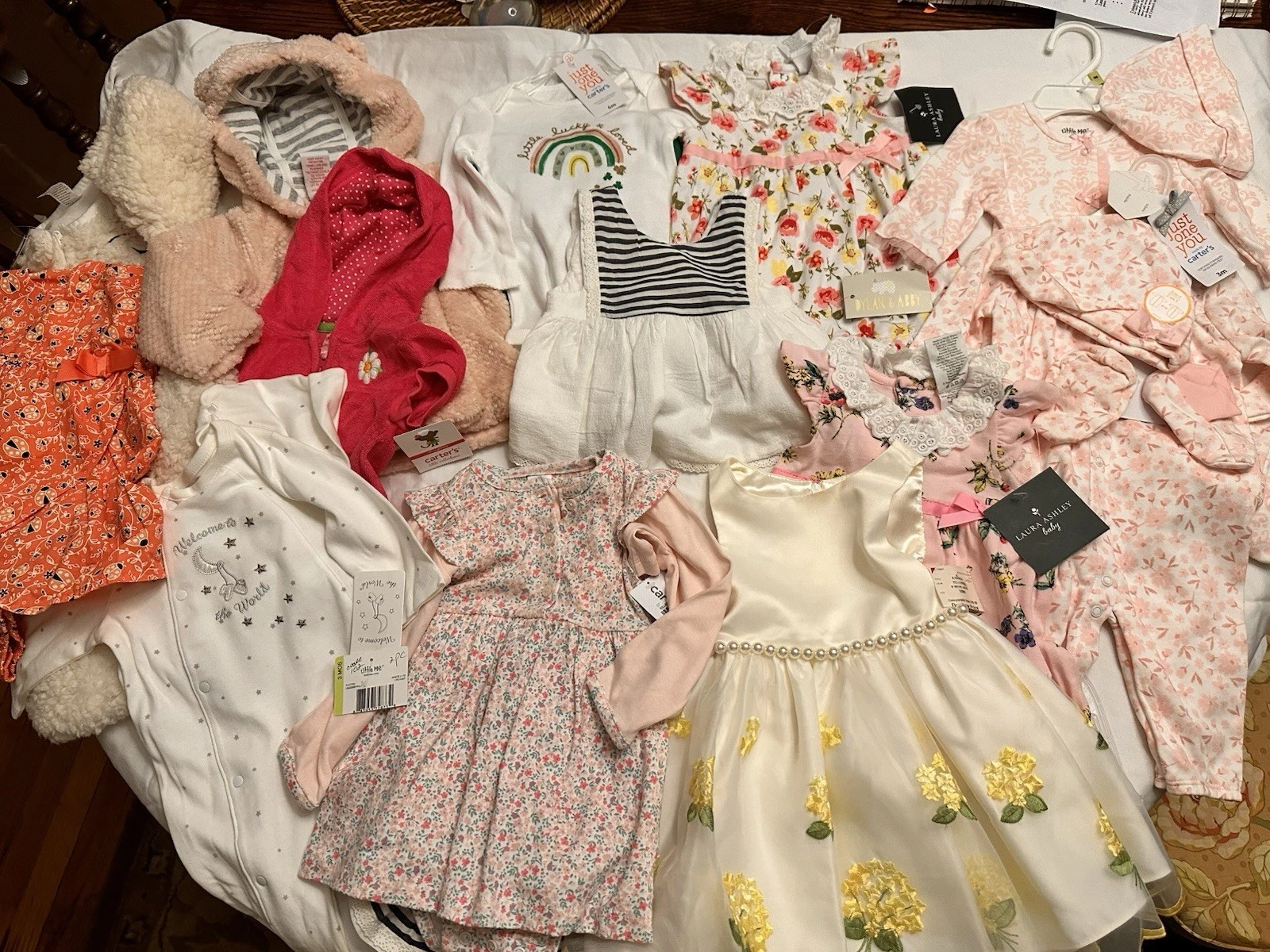 NWT~Tahari-Dylan-Abbie, Izzy-Oliver,Me, + 20 Pc Lot Sz 0-18 Months Baby Clothes