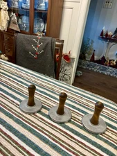 Nordic Ware 3 Pc Set Cookie Press Bee Themed Aluminum W/ Wood Handles