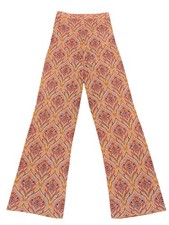 Paco Rabanne- Women's XS Metallic Jacquard Knit Trousers Pants