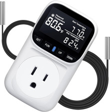 1800W Digital Thermostat for Reptile Tank, -40  210  , Plug in Thermostat for Hea