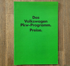 VW Käfer/Passat/Scirocco/Golf/Jetta/Polo Preisliste/Prospekt/brochure/pricelist