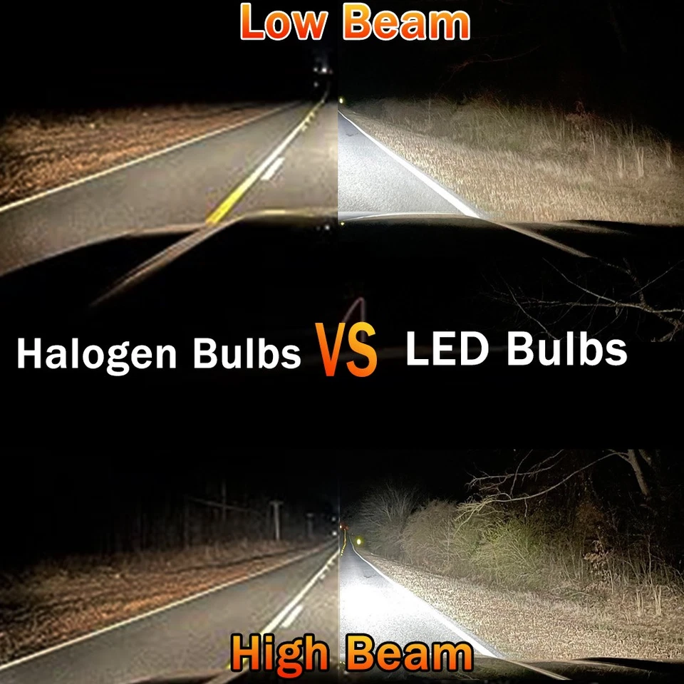 For Mercury Cougar 1991-1997 2x 9007 HB5 LED Headlight Bulb HIGH/LOW Beam Light - Image 2 of 4