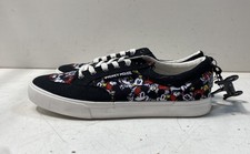 Ground Up Mickey Mouse Black All Over Print Canvas Sneakers Men's Size 12