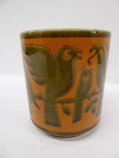 Vintage Hornsea Pottery Bird Family John Clappison Jar/Beaker