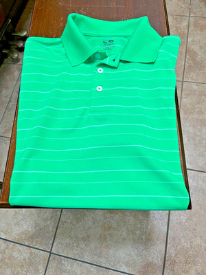 NWOT men's Champion s/s polo shirt size M green, white