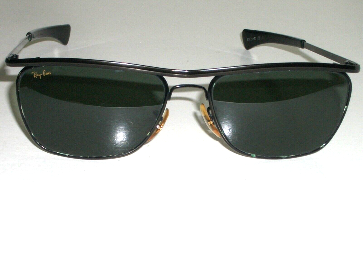 VINTAGE B&L RAY BAN USA W1308 YRAS SLEEK BLACK G15 OLYMPIAN II DLX